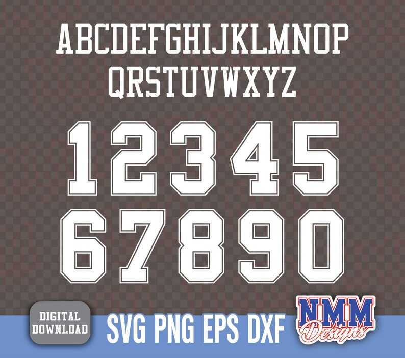 Dallas Football Sports Team Font SVG: Football Jersey Letters (digital ...