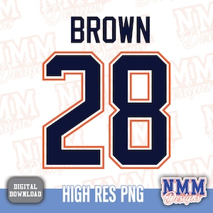Braun Jersey svg png, pdf , svg Dateien für Cricut, Vinylschnittdatei, für Shirts und Tassen, Aufbügeln für den Schulsport