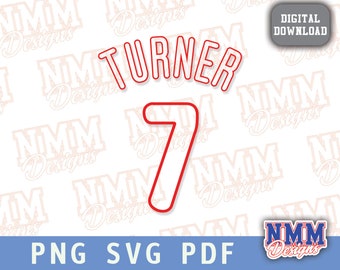 Turner Jersey svg png, pdf, fichiers svg pour cricut, fichier de coupe de vinyle, pour les chemises et les tasses, fer sur les sports scolaires