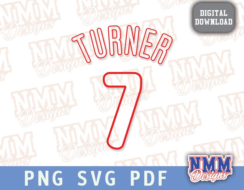 Turner Jersey Svg Png Pdf Svg Files for Cricut Vinyl Cut Etsy