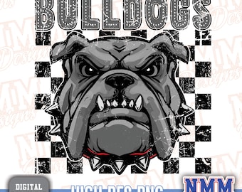 Bulldogs Mascot PNG Bundle: High School Football Team Design