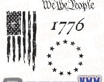 4th of July American Flag SVG Bundle | Patriotic Designs (Digital Download)