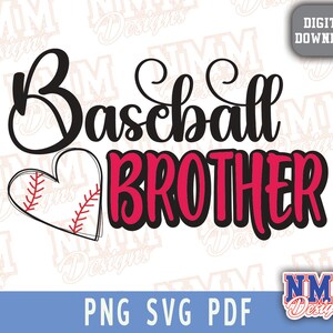 Baseball Bruder Sport SVG Team-Shirt-Datei Schule Sport Studio3 Vinyl Digital Cut Datei für Cricut Silhouette