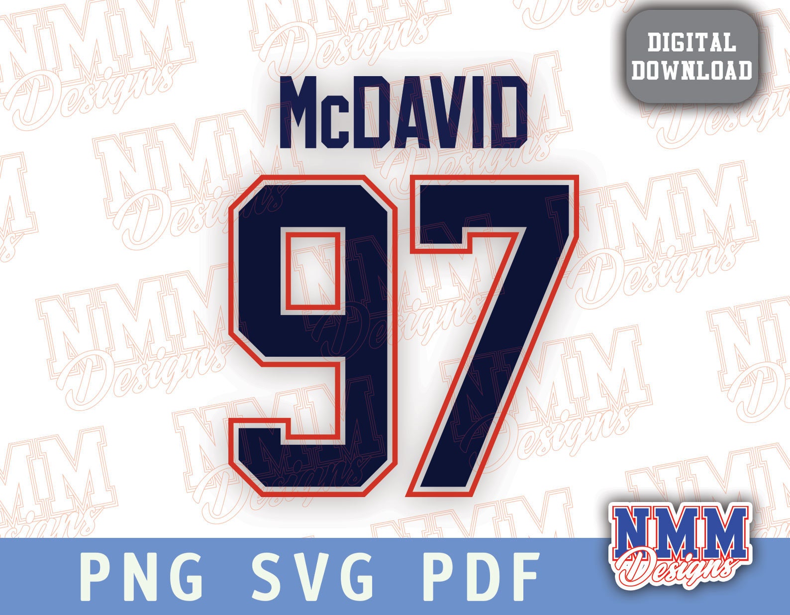 Mcdavid Jersey Svg Png Pdf Svg Files for Cricut Vinyl Cut Etsy Canada