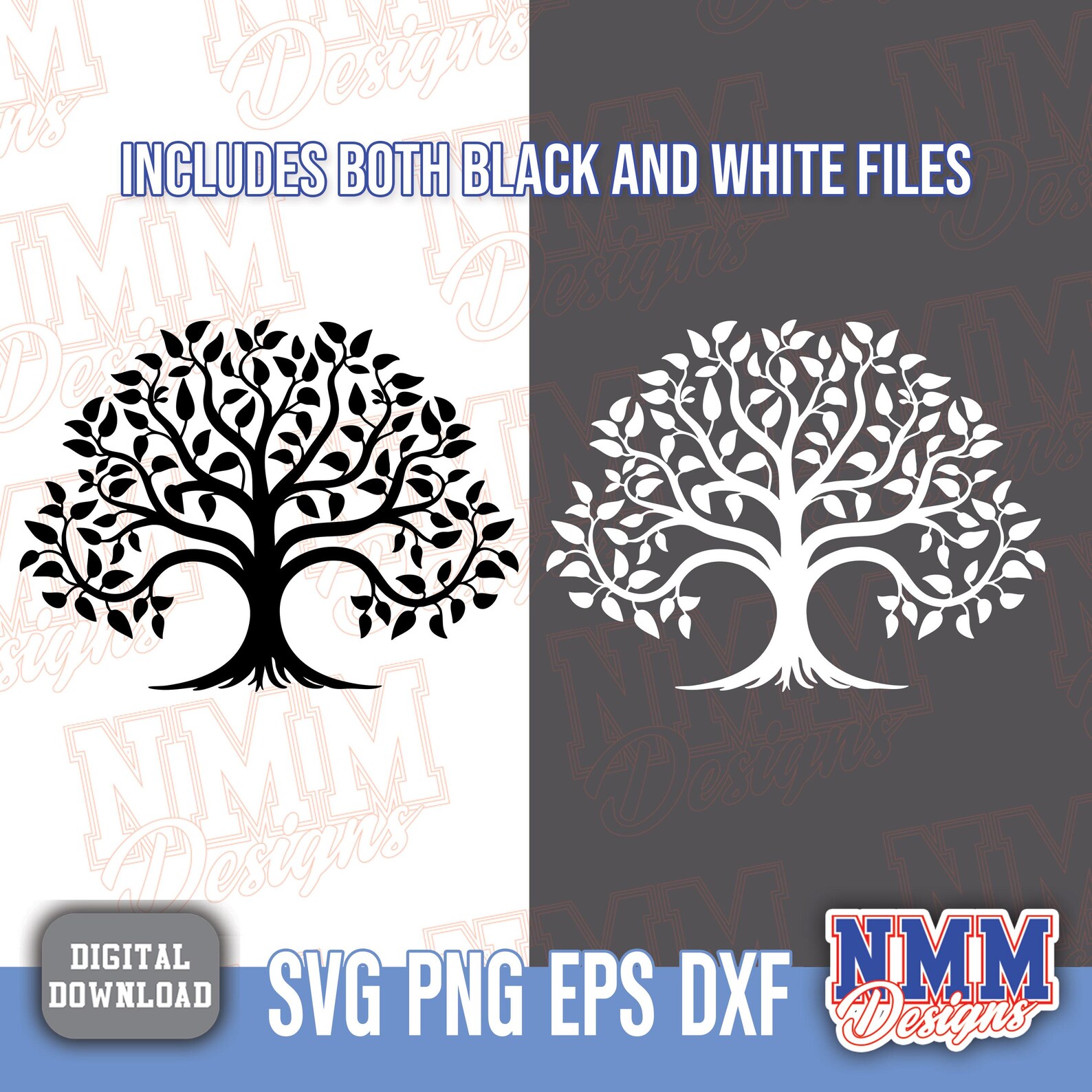 Family Tree SVG PNG Clipart Bundle: Ancestry Design (digital Download ...