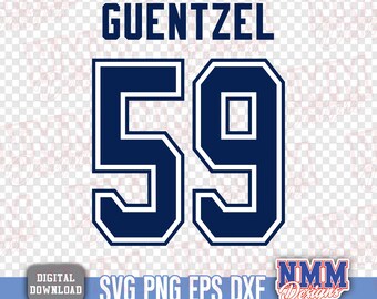Guentzel Jersey #59 SVG: Cricut Cut File (Digital Download)