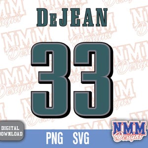 Camisa DeJean svg png, pdf, arquivos svg para cricut, arquivo de corte de vinil, para camisas e canecas, passar a ferro Esportes escolares