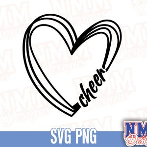 Bravo coeur Svg | Bravo maman png et clipart | Cheer Mama Svg pour les amateurs de sport | Cadeaux déco pour pom-pom girls