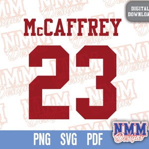 McCaffery Jersey svg png, pdf, svg Dateien für Cricut, Vinylschnittdatei, für Shirts und Tassen, Aufbügeln für den Schulsport