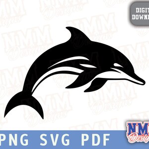Dauphin SVG, fichier pour Cricut, pour la silhouette, couper des fichiers, Png, Dxf, fichiers Svg