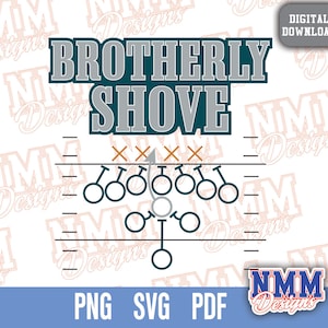 Philly Football svg png, pdf, svg-Dateien für Cricut, Vinylschnittdatei, Aufbügeln Jawn Tush Push, Brotherly Shove