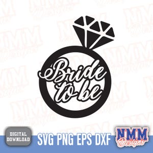 Braut zu sein Verlobungsring SVG PNG - Zukunft Frau Hochzeit Planer Geschenk, Brautparty Digitaler Download Schmuck Dekor Druckdesign