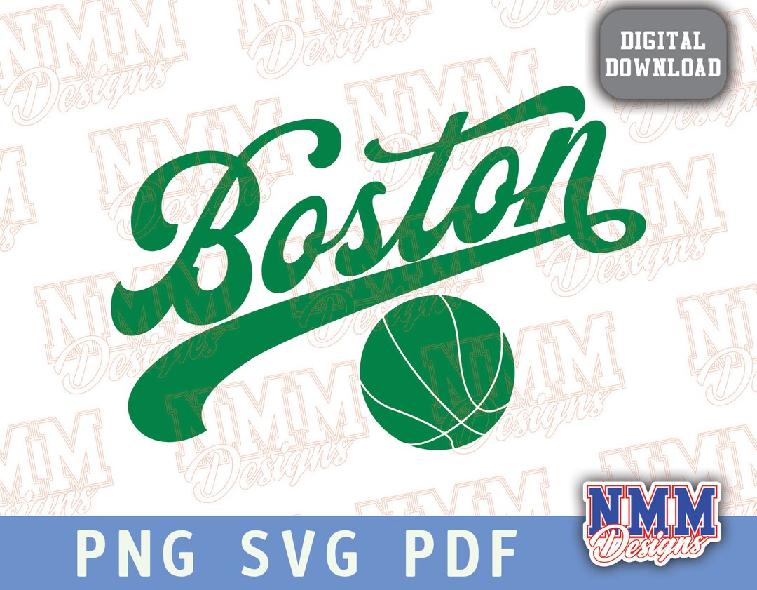 Boston Basketball SVG: Vinyl Cut File, Iron on Decal (digital Download ...