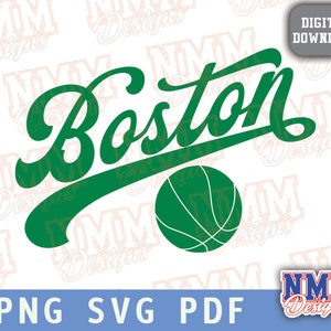Boston Basketball svg png, pdf, archivos svg para cricut, archivo de corte de vinilo, plancha, pegatina de calcomanía