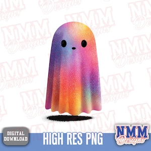 Retro Disco Iridescent Ghost Sublimation PNG Cute Disco Ghost PNG Retro Cute Ghost PNG Glitter Ghost Adorable Ghost Png Spooky Vibes Png