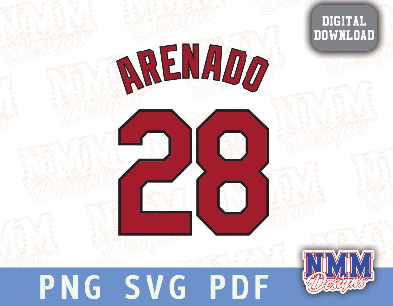 Arenado Jersey Svg Png Pdf Svg Files for Cricut Vinyl Cut Etsy