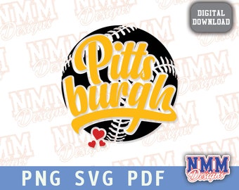 Pittsburgh Baseball svg png, pdf, svg files for cricut, vinyl cut file, iron on