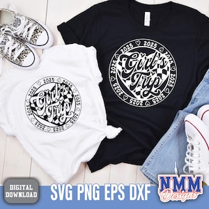Camiseta Girls Trip 2025 SVG | Presente de férias personalizado para amigos | Design perfeito para Girls Trip 2025