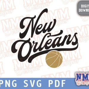 New Orleans Basketball svg png, pdf, svg-Dateien für Cricut, Vinylschnittdatei, Aufbügeln