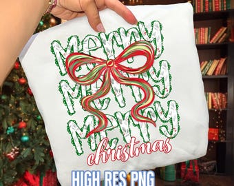 Coquette Christmas Bow PNG, Floral Plaid Design (Digital Download)