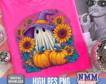 Bohospook PNG: meisjesachtig Halloween, herfstsfeer (digitale download)