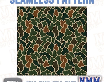 Duck Camo Seamless Pattern: Duck Hunting Design (PNG Digital Download)