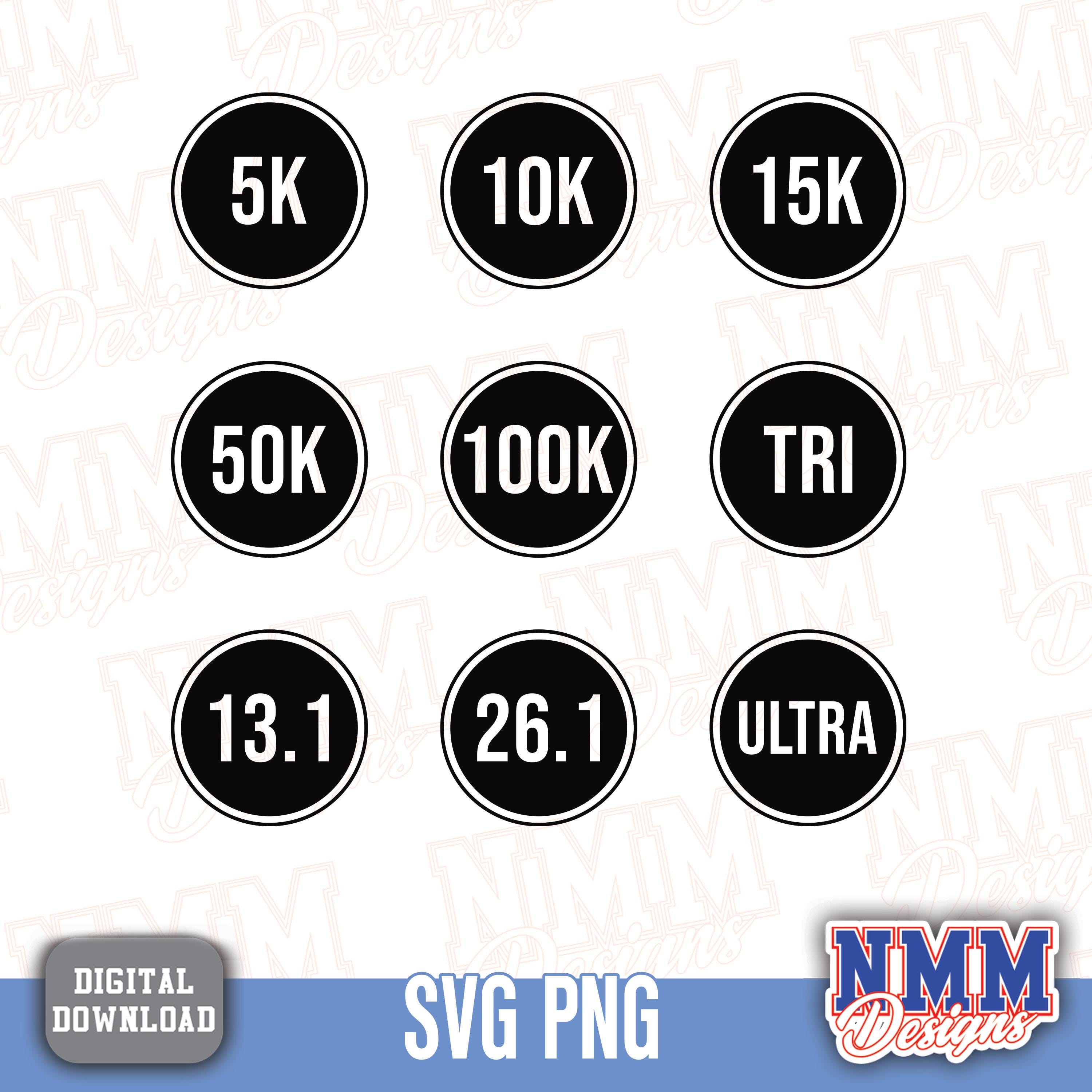 Running Race SVG Bundle: 5K, 10K, Half Marathon (digital Download) - Etsy