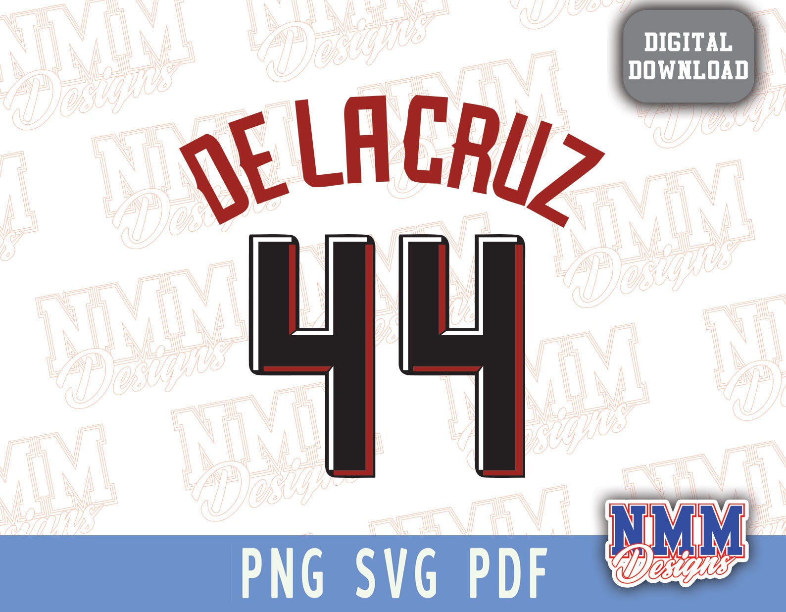 De La Cruz Jersey SVG File for Cricut, Vinyl Cut File for