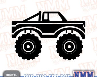 Monster Truck Clipart: SVG & PNG Bundle (Digital Download)