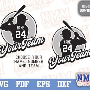 Custom Baseball Team Name SVG: Personalized Cut File (Digital Download)