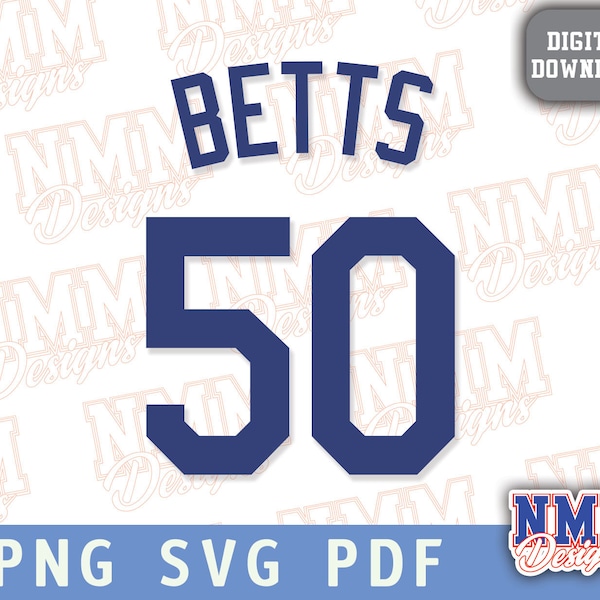 Betts Jersey svg png, pdf, svg files for cricut, vinyl cut file, for shirts and mugs, iron on School Sports
