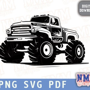Monster Truck SVG / Big Trucks SVG / Semi Truck Illustration Decal Graphics / Cricut Cutting File Cut / Clipart Vector Digital
