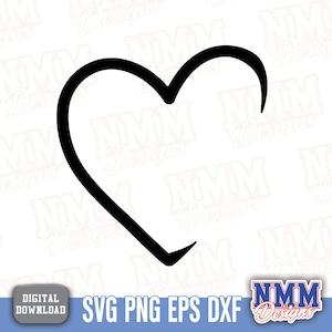 Open Heart Frame SVG Cut File, Cute Heart Border Design for Cricut & Silhouette, Valentine’s Day Craft Clipart, Romantic DIY Template