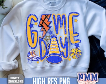 Distressed Basketball Game Day PNG: Retro Sports Design (Digital Download)