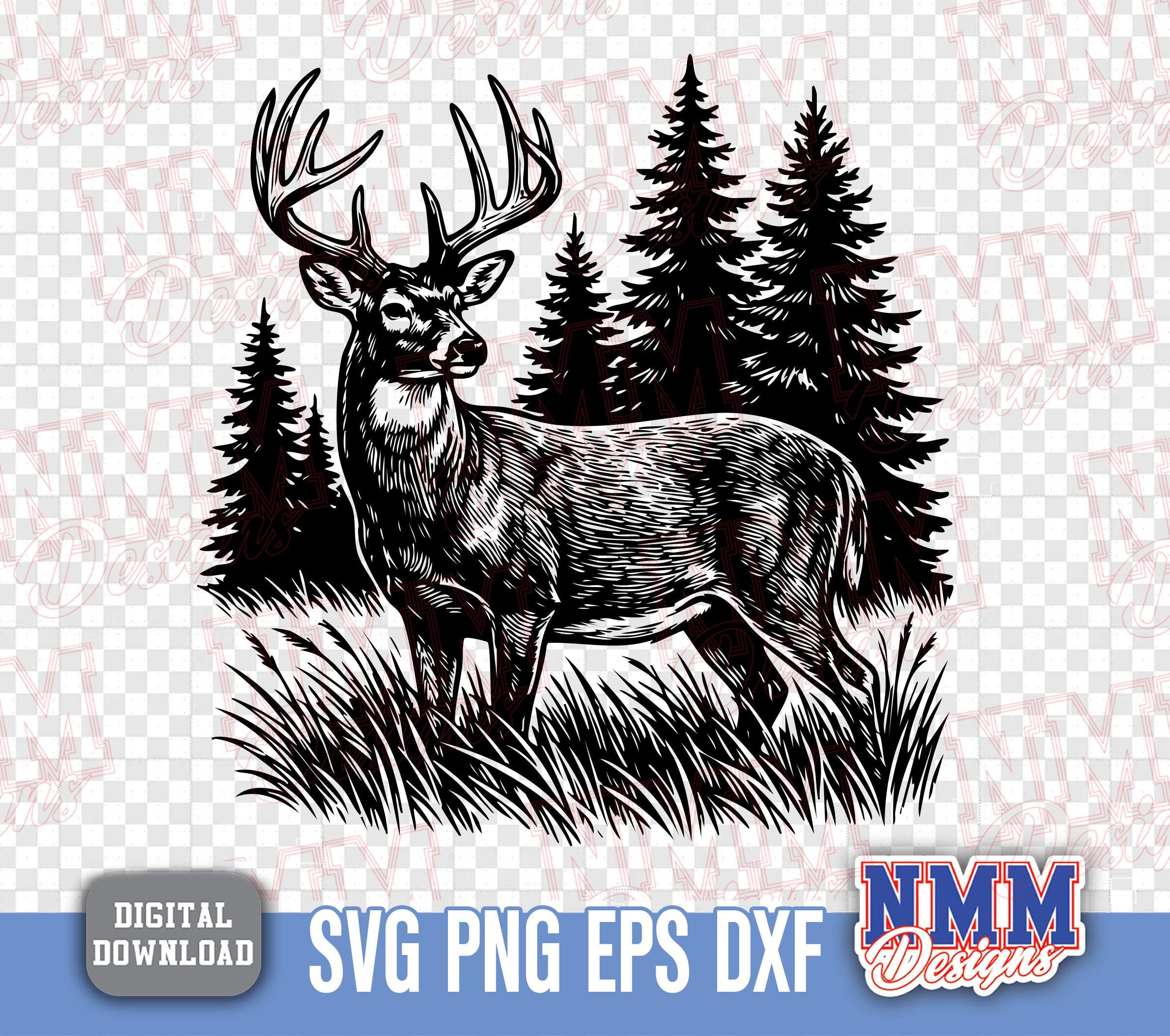 Deer Buck SVG | Antler Design, Hunting Clipart (digital Download) - Etsy