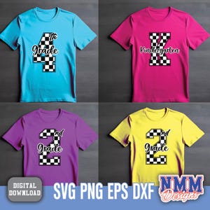Preppy Back to School Floral PNG Bundle: Retro Teacher Shirt Designs (Digital Download