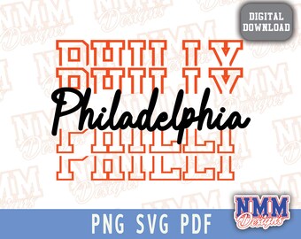 Archivo SVG de hockey de Filadelfia: archivo de corte para aficionados a los deportes de Filadelfia (descarga digital)