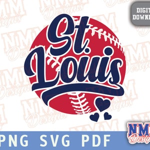St. Louis Baseball SVG: Plik Cricut Cut (pobranie cyfrowe)