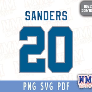 Sanders Jersey svg png, pdf, svg Dateien für Cricut, Vinylschnittdatei, für Shirts und Tassen, Aufbügeln für den Schulsport