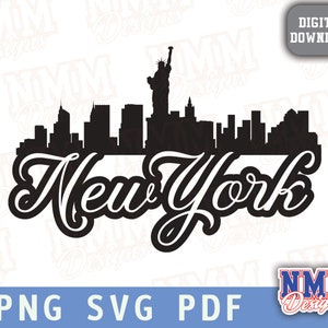 New York City Skyline SVG: NY Cut File (Digital Download)
