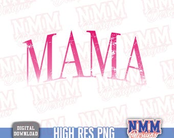 Varsity Mama PNG: Distressed Collegiate Mom Life Design (Digital File)