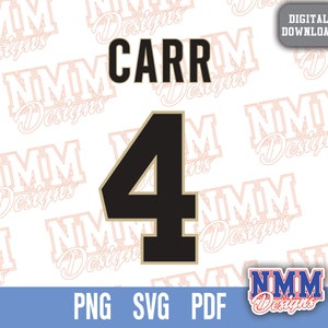 Carr Jersey svg png, pdf, svg Dateien für Cricut, Vinylschnittdatei, für Shirts und Tassen, Aufbügeln für den Schulsport