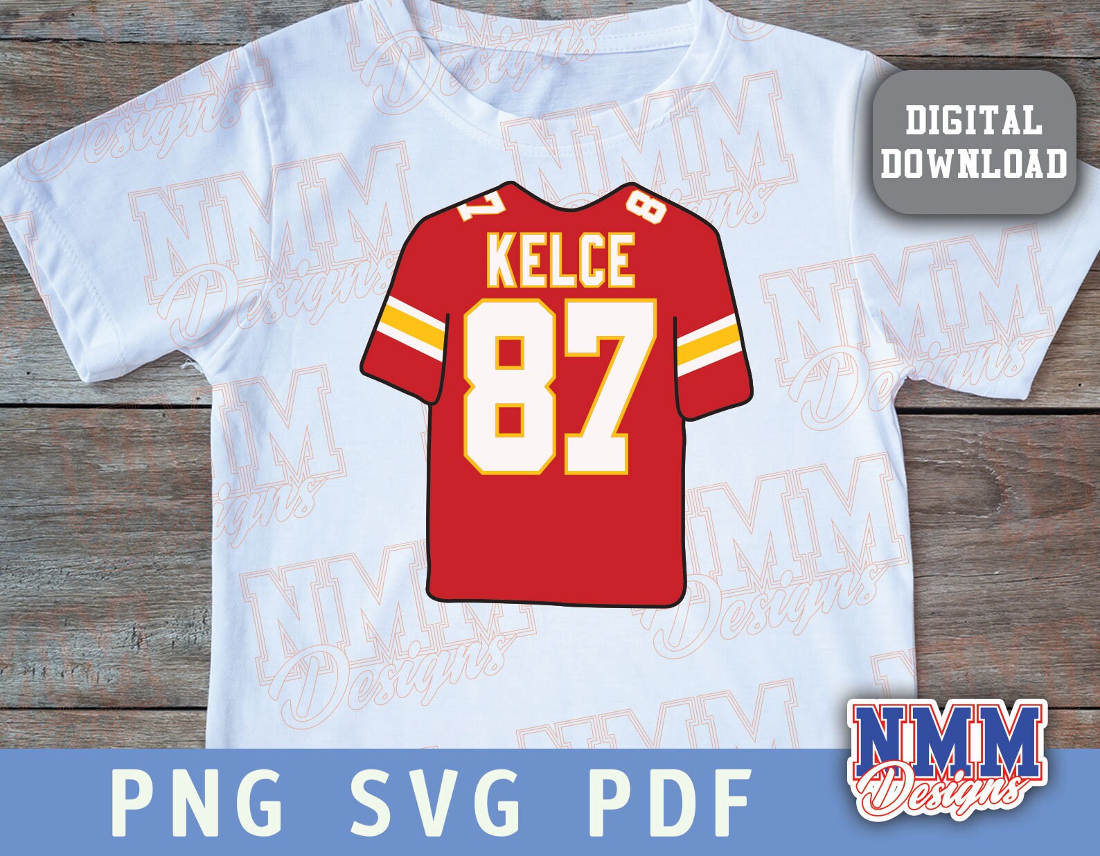 Kelce Jersey SVG: Football Sports Design (digital Download)