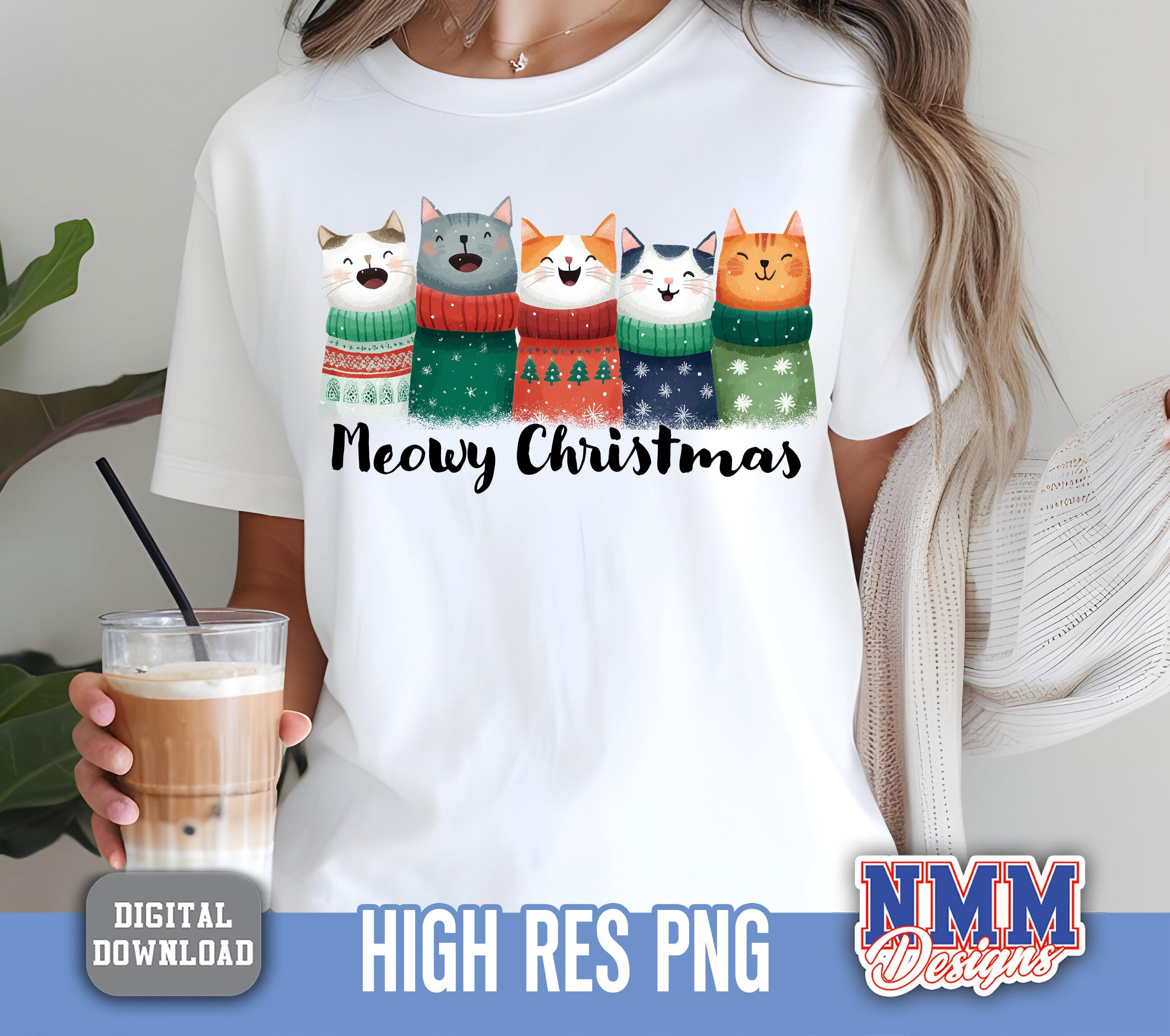 ニャークリスマスキャットPNG：サンタ帽子、お祭り猫（デジタル