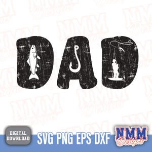 SVG vissen papa, png, pdf, dxf, eps, Happy Father's Day svg, DAD SVG, Dad Gift svg, Gone Fishing svg, natuur vader svg,