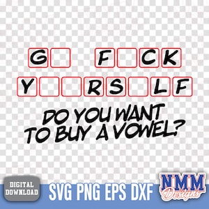 Funny Sarcastic F*CK SVG: Adult Humor Cricut Cut File (Digital Download image 1
