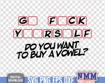 Grappige sarcastische F*CK SVG: volwassen humor Cricut Cut-bestand (digitale download)