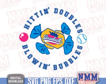 Pakiet baseballowy SVG Retro baseballowy SZN PNG Hit Doubles i dmuchanie baniek mydlanych Cyfrowy plik do cięcia