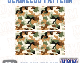 Marsh Camo Seamless Pattern: Duck Hunting Design (PNG Digital Download)