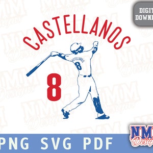 Castellanos Philly Baseball SVG: Cut File for Cricut, Vinyl, Shirts (Digital Download)